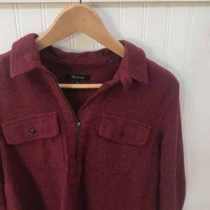 Madewell Flannel Zip-Front Popover